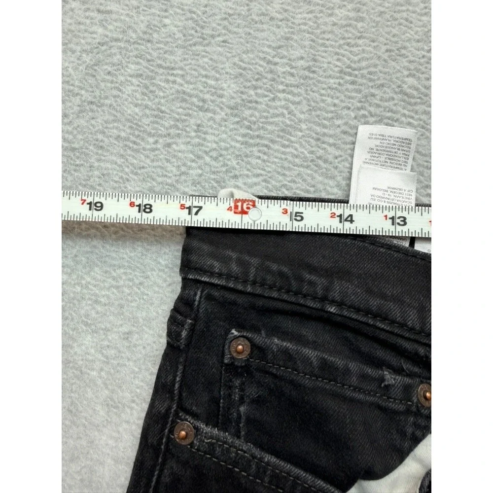 Levis 511 Slim Fit Distressed Ripped Black Jeans Mens 34x30 04511-5317